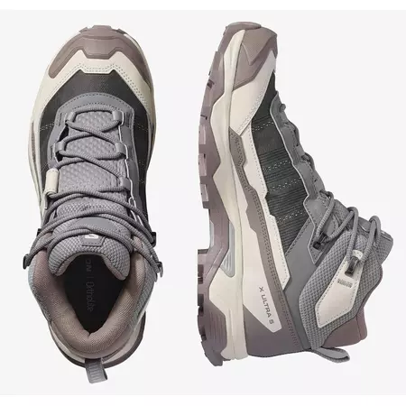 Botas Salomon X Ultra 5 Mid Gtx W Gris/Beige/Marrón