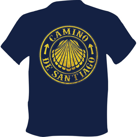 Camiseta concha Camino de Santiago marino