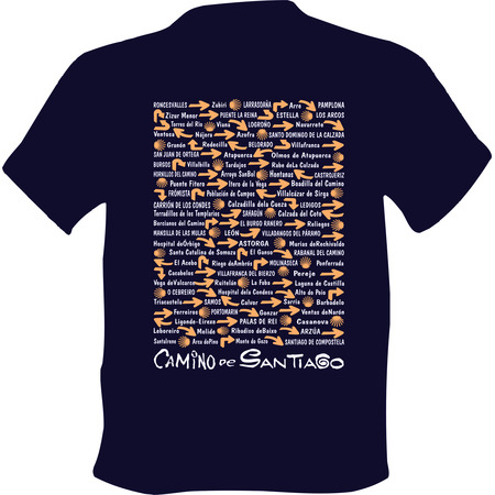 Camiseta Pueblos Camino de Santiago Azul marino