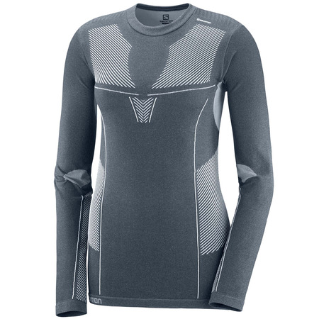 Camiseta Salomon Primo Warm Seamless W Gris