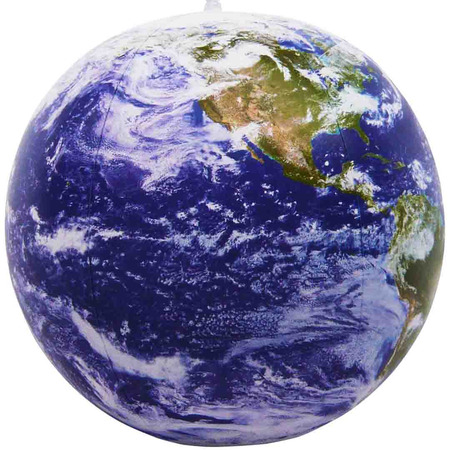 Globo hinchable del mundo satélite con nubes (40 cm)