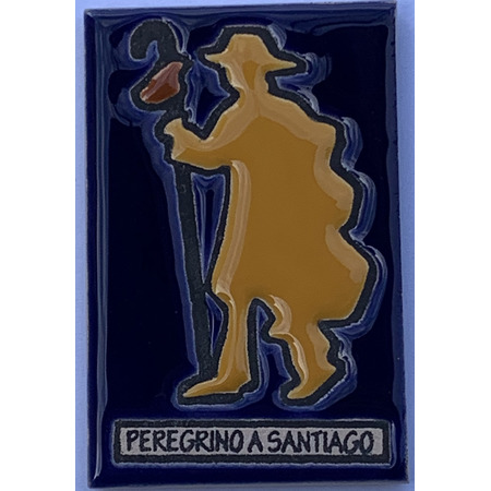 Imán Cerámica Peregrino Camino de Santiago 5x7,5 cm