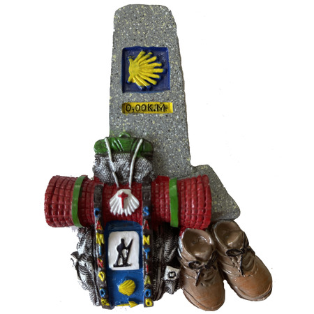 Imán resina mojón, mochila y zapatos
