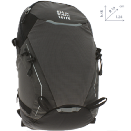 Mochila Elementerre Talca 25 L Negro/Gris