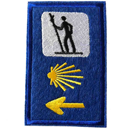 Parche bordado Triple señal Azul