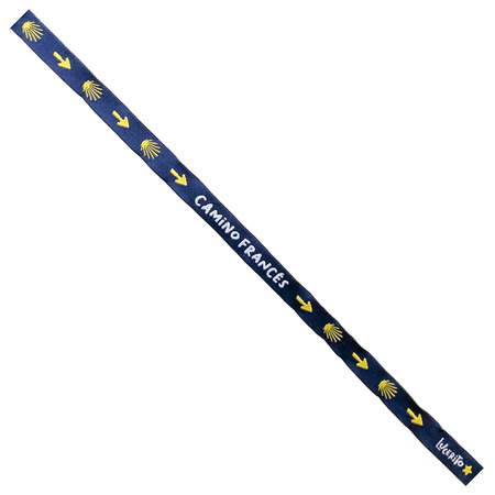 Pulsera Tela Camino Francés Flechas Y Estrellas 73 Azul