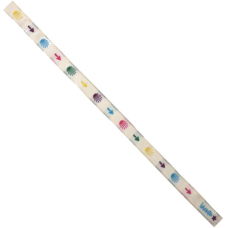 Pulsera Tela Flechas Y Estrellas De Colores 69 Blanco