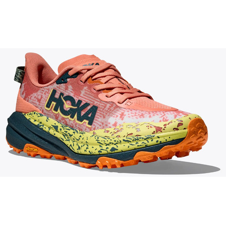 Zapatilla Hoka Speedgoat 6 W Salmón/Amarillo