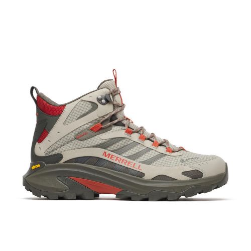 Bota Merrell Moab Speed 2 Mid GTX Piedra/Rojo