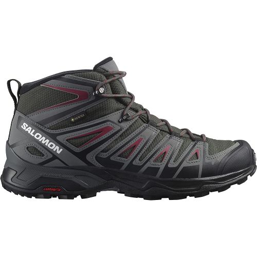 Bota Salomon X Ultra Pioneer Mid GTX Gris/Granate