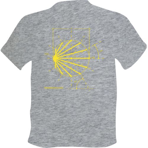 Camiseta Boceto Logo Camino de Santiago Gris