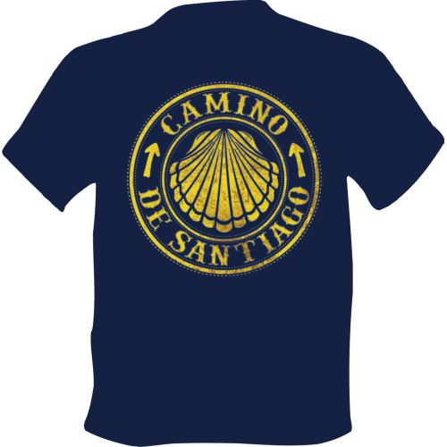 Camiseta concha Camino de Santiago marino