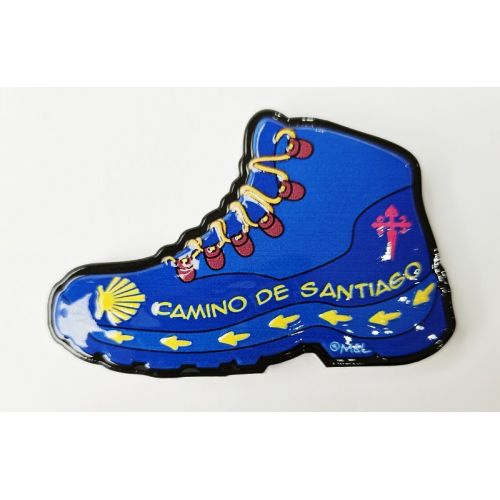 Imán Bota Resina Camino De Santiago MyL Azul
