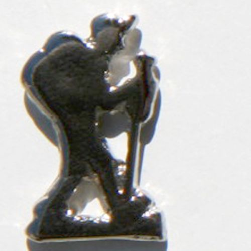 Pin Peregrino de Perfil Plateado