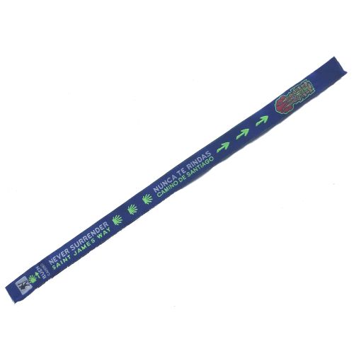 Pulsera tela nunca te rindas idiomas 28 azul