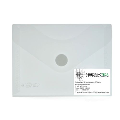 Sobre transparente porta Credencial con velcro