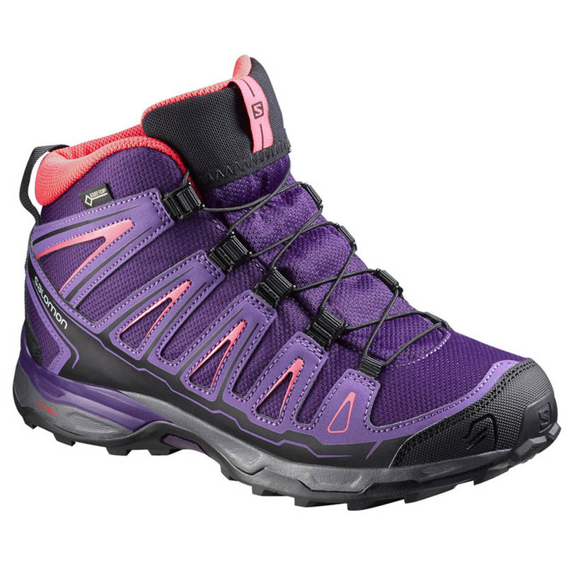Bota Salomon X Ultra Mid GTX J Púrpura/Violeta
