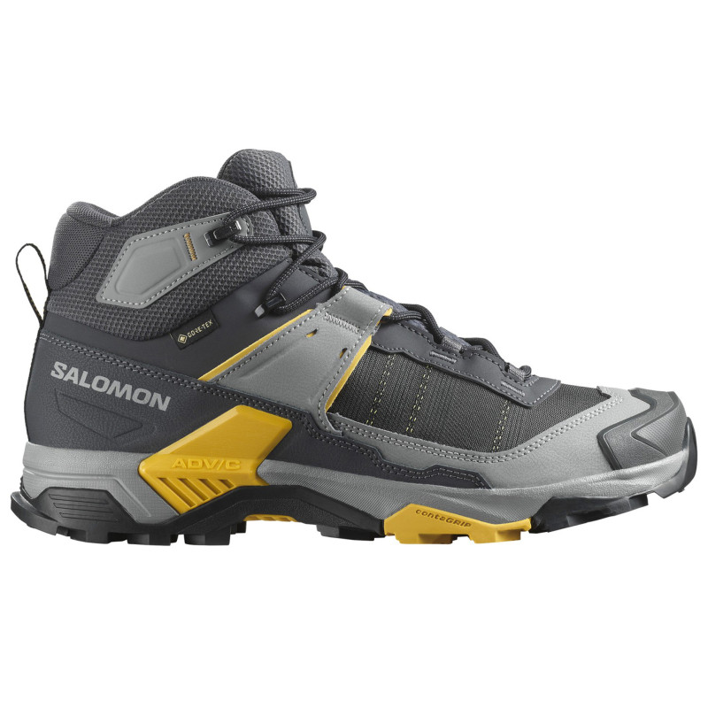 Bota Salomon X Ultra 5 Mid GTX Negro/Gris/Mostaza