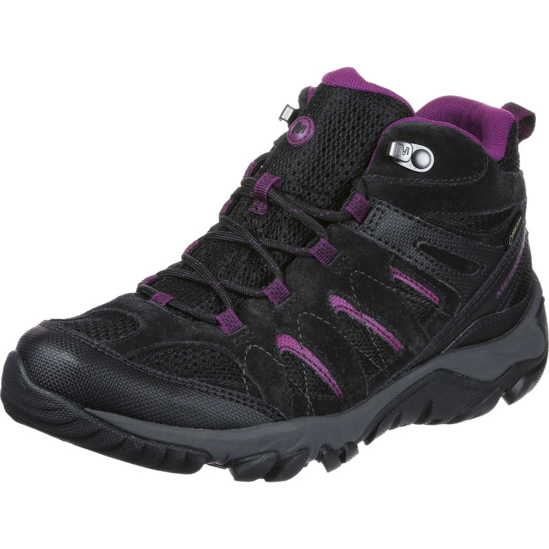 Botas Merrell Outmost Mid Vent GTX  W Negro/Fucsia