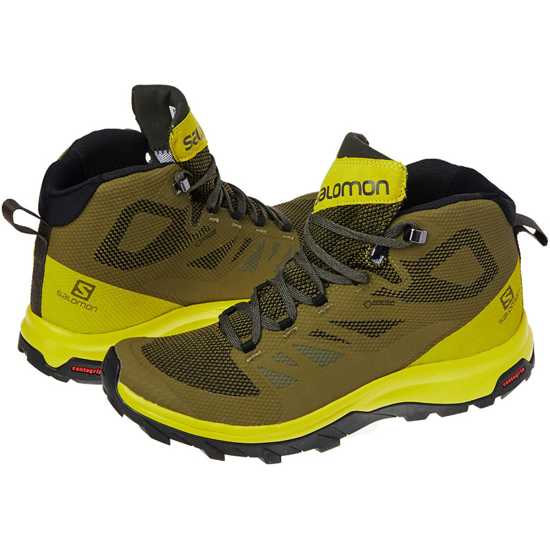 Botas Salomon Outline Mid GTX Oliva/Lima