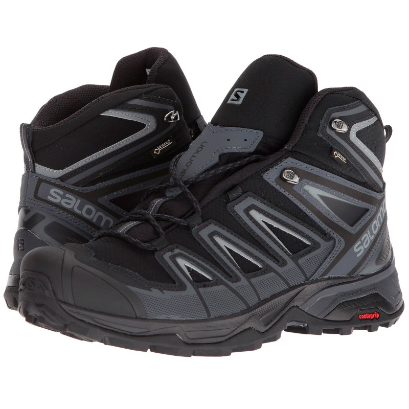Botas Salomon X Ultra 3 Wide Mid GTX Negro/Gris