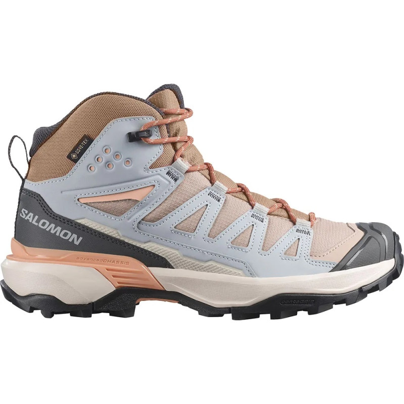 Botas Salomon X Ultra 360 Mid GTX W Beige/Azul