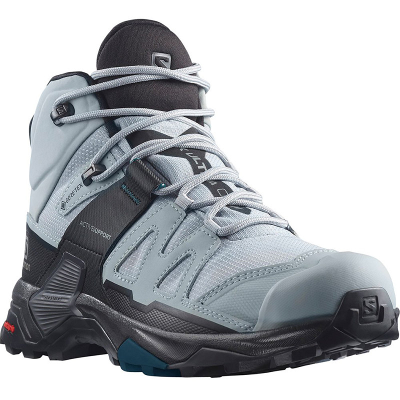 Botas Salomon X Ultra 4 Mid Wide GTX W Gris/Azul