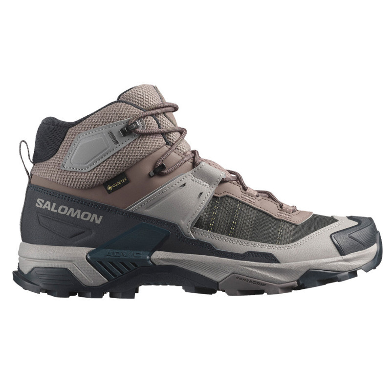 Botas Salomon X Ultra 5 Mid GTX Negro/Gris/Marrón