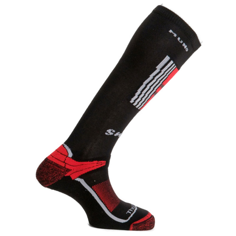 Calcetín Media Mund Snowboard Negro-Rojo