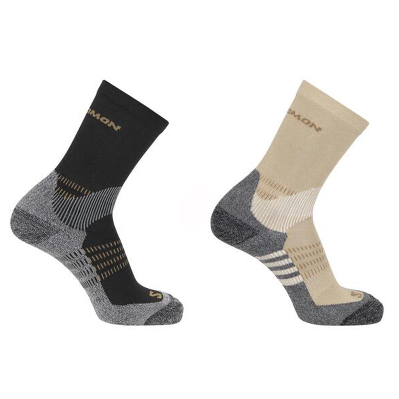 Calcetín Salomon X Ultra Access Crew 2-Pack Arena/Negro/Gris