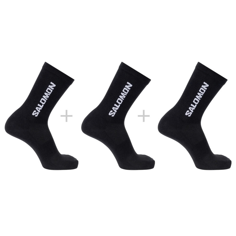 Calcetines Salomon Everyday Lite Crew Pack-3 Negro