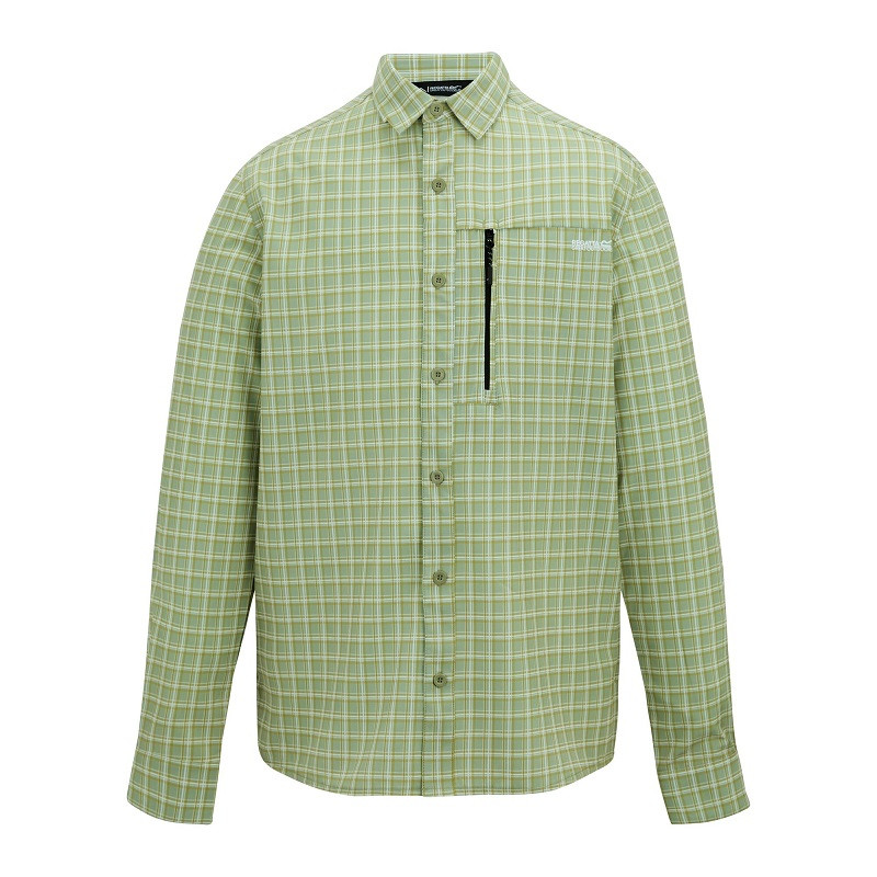 Camisa Regatta Anti-insectos Travel Light Cuadros Verde