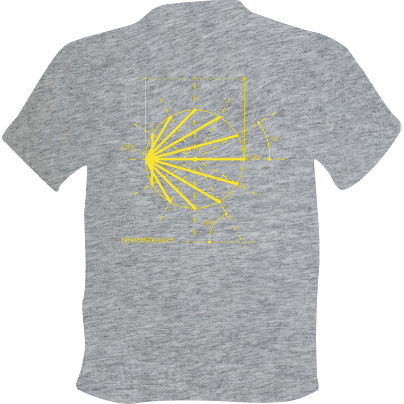 Camiseta Boceto Logo Camino de Santiago Gris