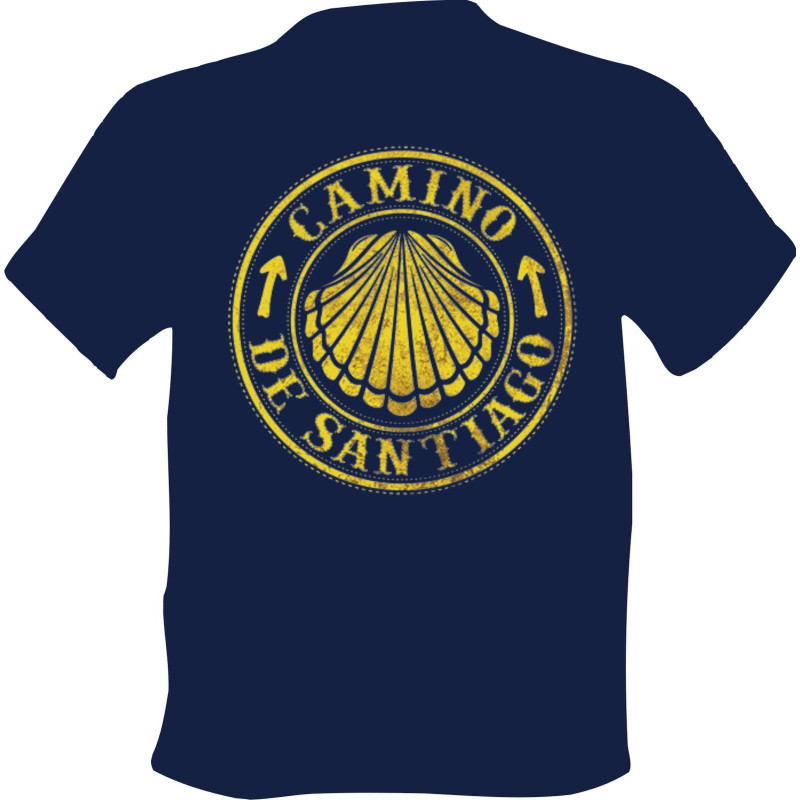 Camiseta concha Camino de Santiago marino