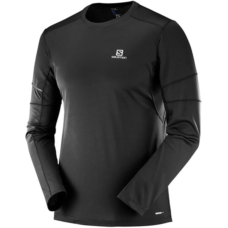 Camiseta Salomon Agile LS Tee Negro
