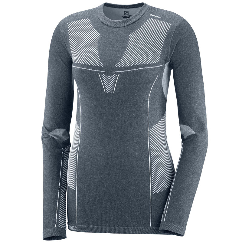 Camiseta Salomon Primo Warm Seamless W Gris