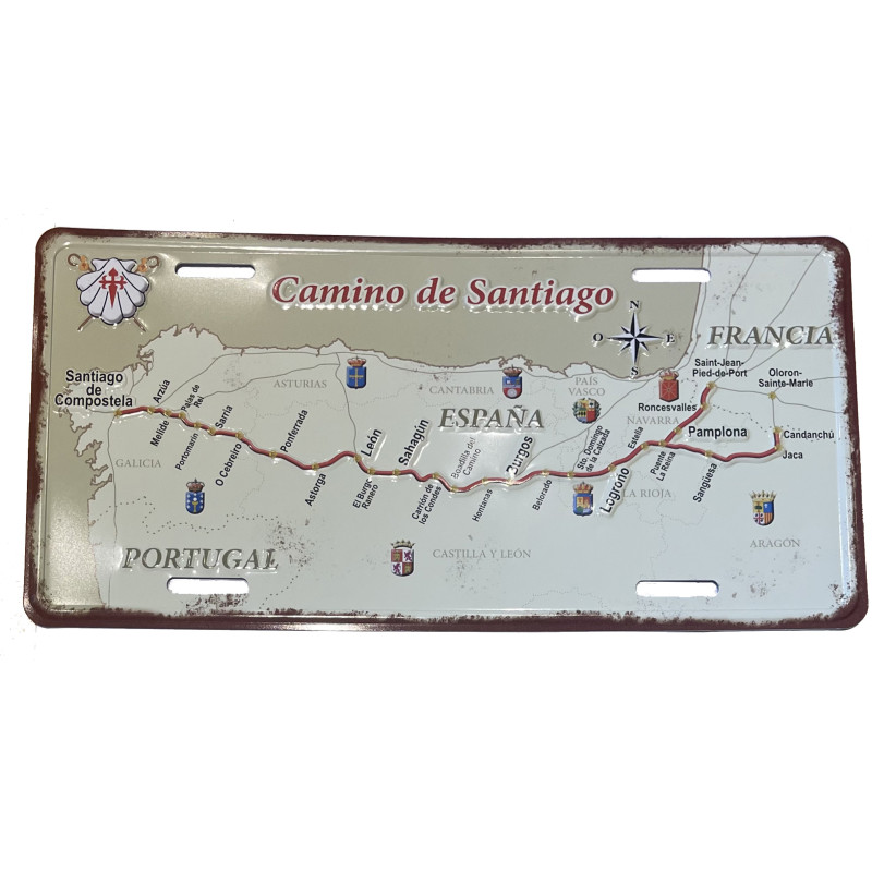 Chapa decorativa Camino de Santiago