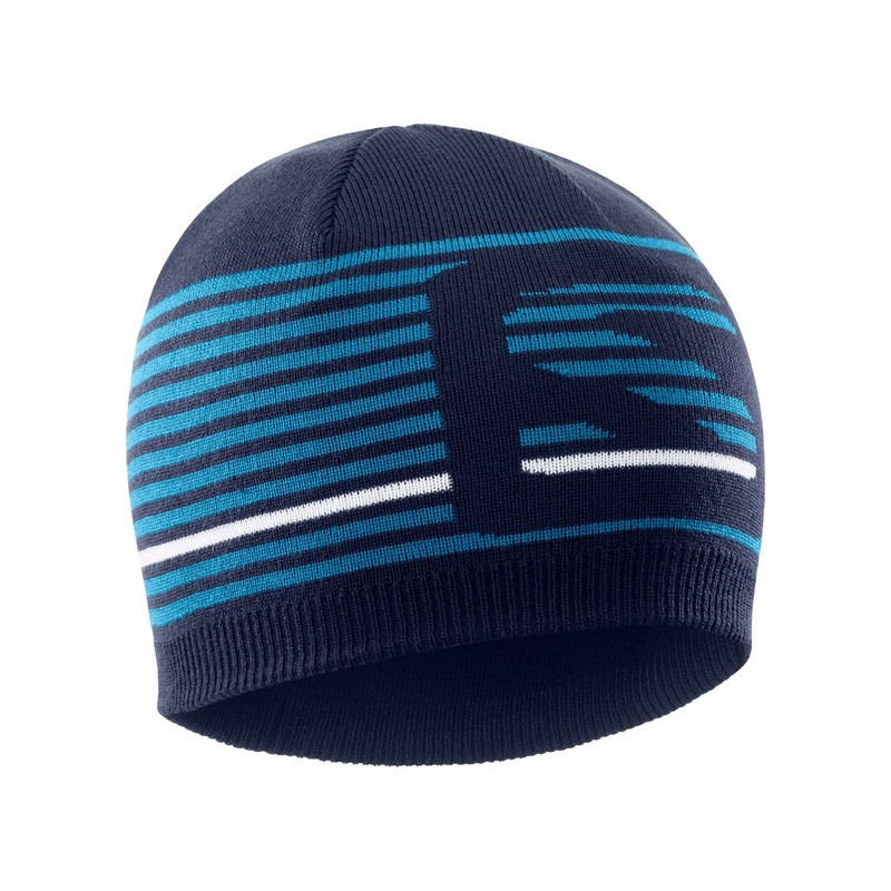 Gorro Salomon Flatspin Short Beanie Beige/Verde Azul marino