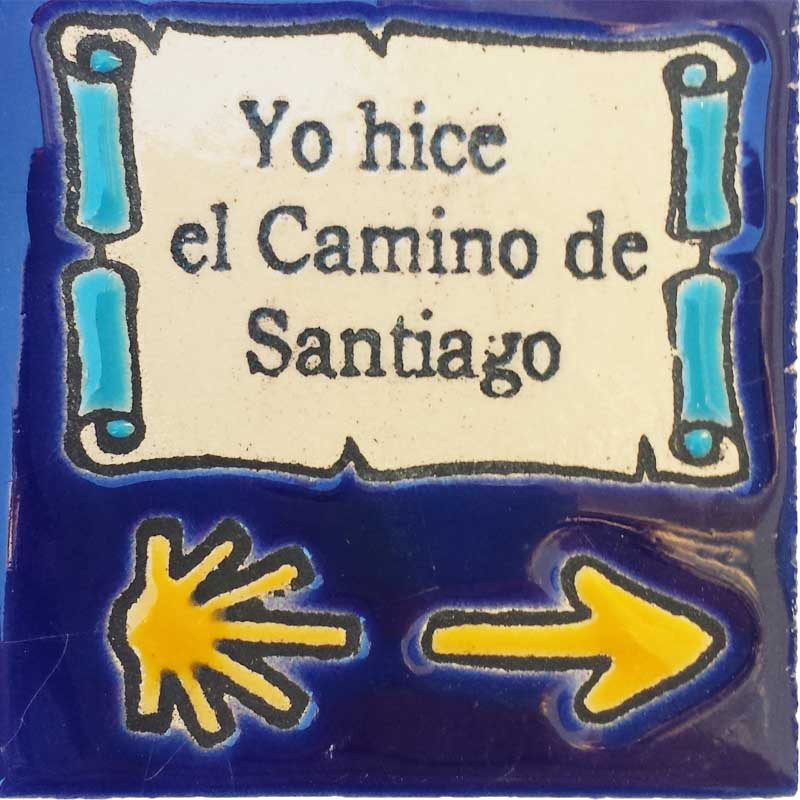 Imán cerámica Yo hice el Camino de Santiago 5x5 cm