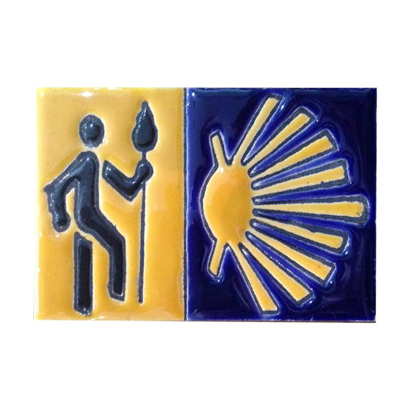 Imán Cerámica Peregrino Concha 5x7,5 cm