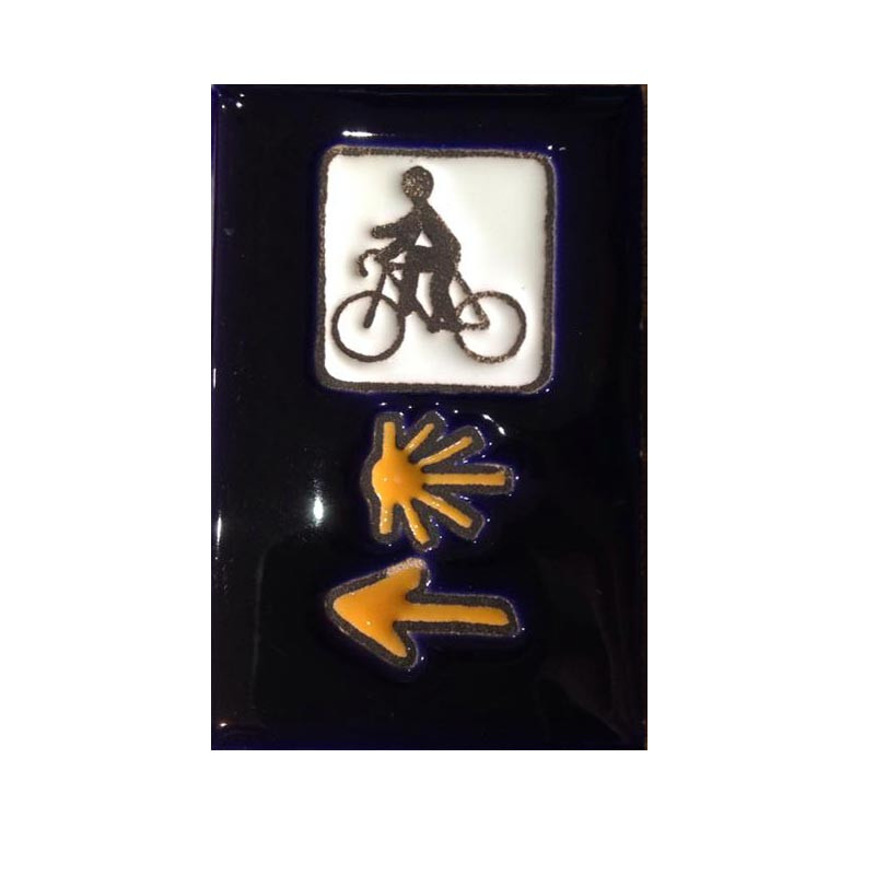 Imán Cerámica Triple Señal con Bici 5x7,5 cm