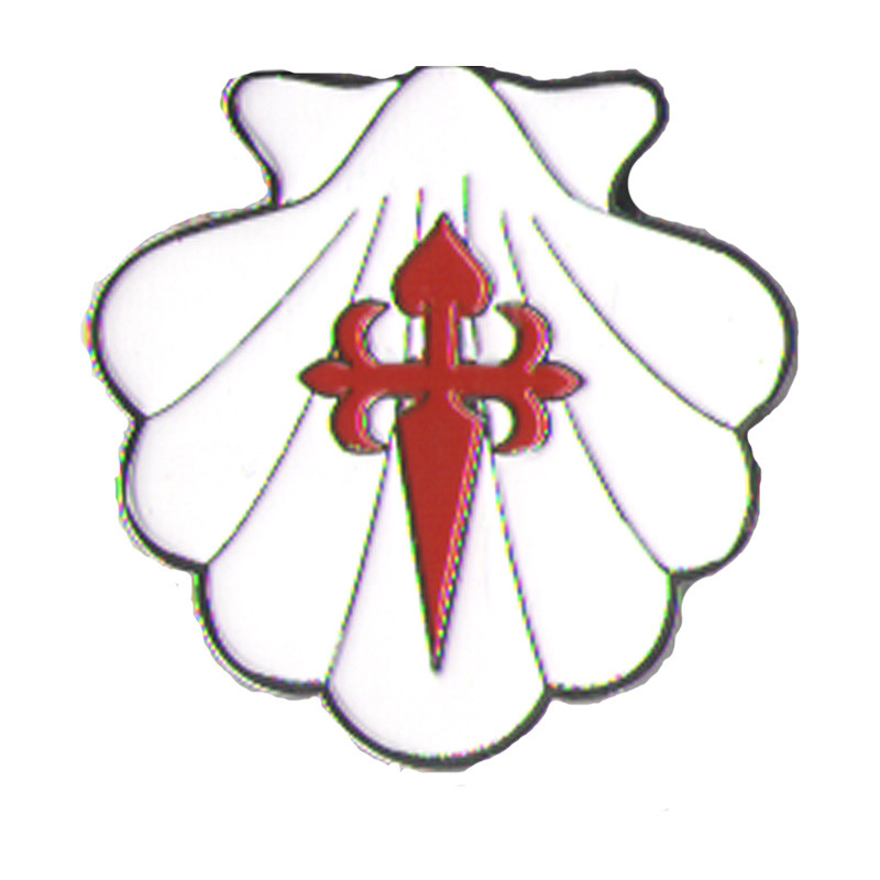 Imán metal Vieira Blanca con Cruz de Santiago