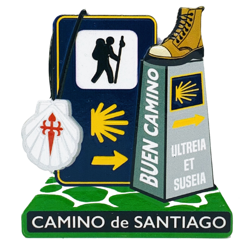 Imán Resina 3D Mojón Buen Camino