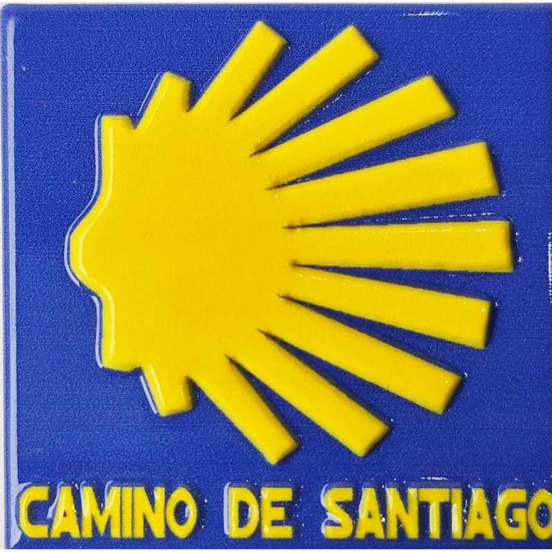 Imán Resina Estrella Cuadrado MyL Azul/Amarillo