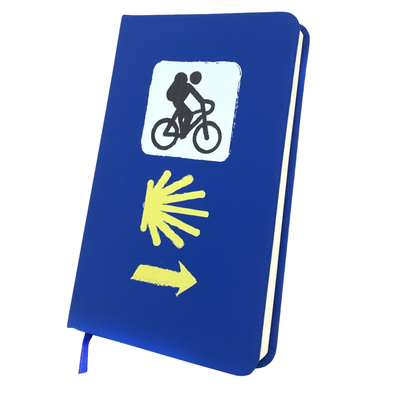 Libreta Camino de Santiago Triple señal con bici