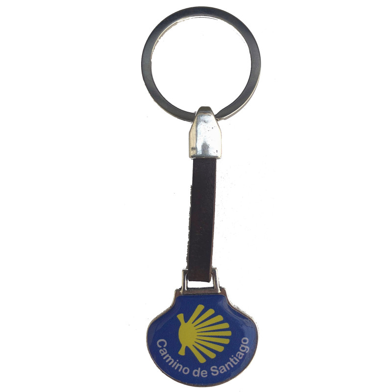 Llavero Cuero Gota Estrella Amarilla del Camino