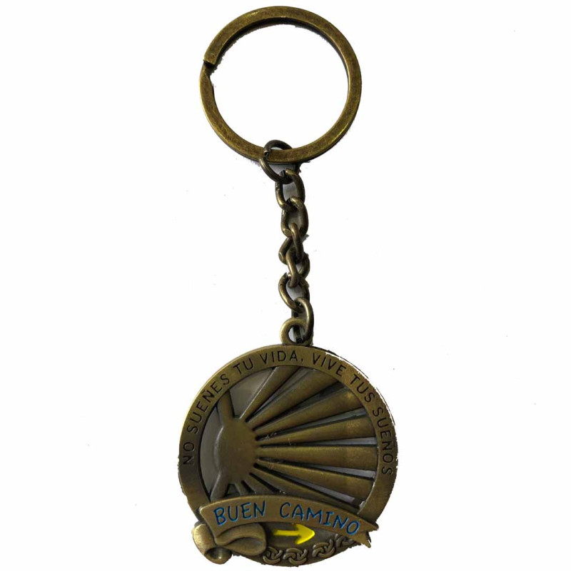 Llavero metal Bronce Estrella Camino
