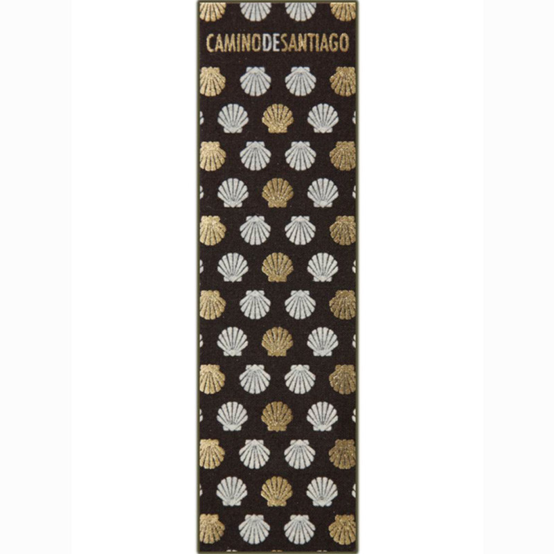 Marca páginas textil Conchas oro Camino de Santiago