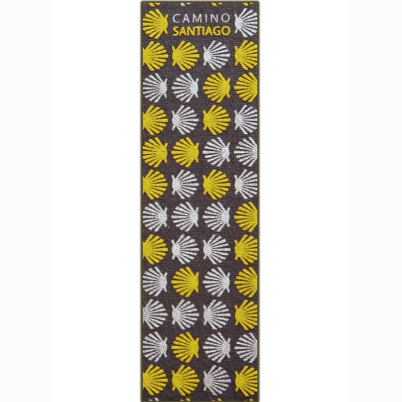 Marca páginas textil Conchas plata Camino de Santiago