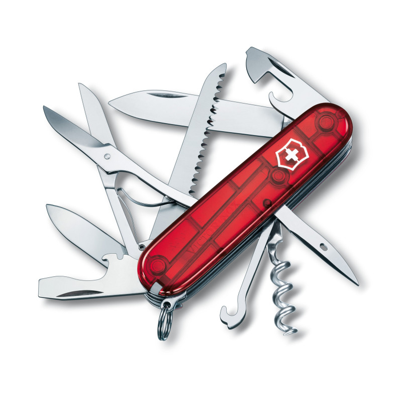 Navaja Victorinox Huntsman 15 usos 91 mm Rojo translúcido